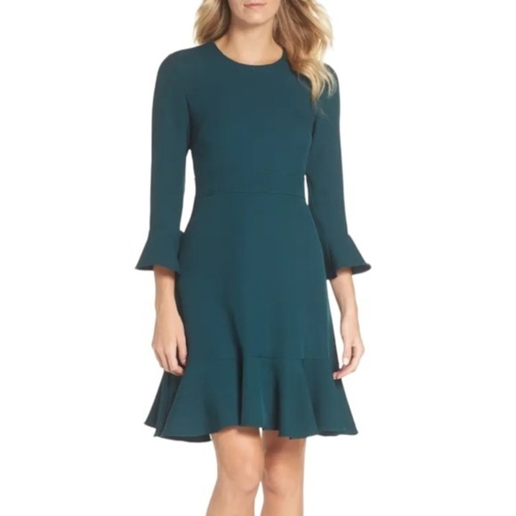 Eliza J Bell Sleeve Fit & Flare Dress - Picture 6 of 9